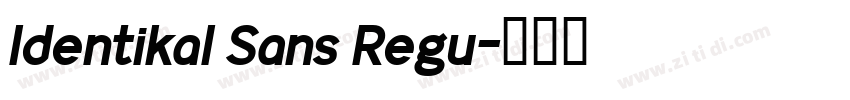 Identikal Sans Regu字体转换